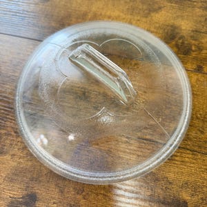 Vtg Club Aluminum Clear Glass Replacement Lid SP-2-C 7.25 Inch Clover Design