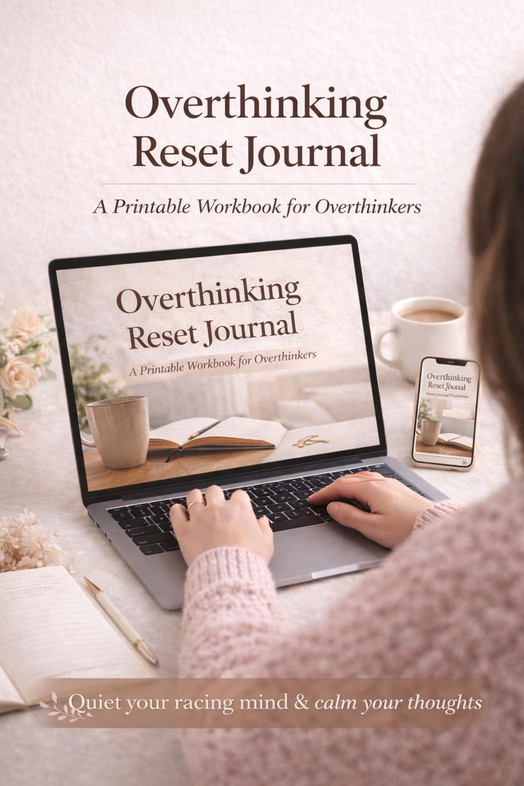 Overthinking Reset Journal. Anxiety Relief Workbook. Printable Self ...