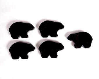 Black Bear Stone Magnet (Large)