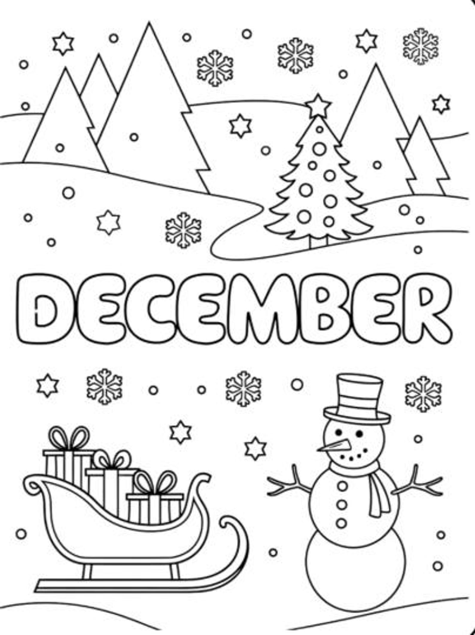 Christmas Coloring Pages for Kids Printable | Holiday Activity | Santa ...