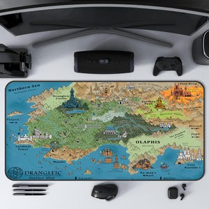 Dark Souls Karte Mauspad | Gaming Schreibtischunterlage | Gamer Geschenk