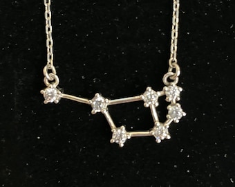 Plejaden Halskette, Die Sieben Schwestern Anhänger Halskette, 925 Sterling Silber Halskette, Messing 45, Astronomie Geschenk