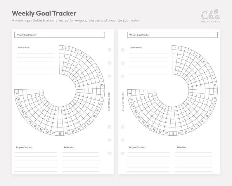 Goal Planner Bundle - Goal Tracker A5 Size Printable PDF - Productivity ...