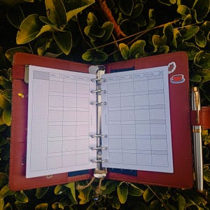 Monthly Planner Inserts A6 Printable - Undated Ring Binder Refill Pages ...