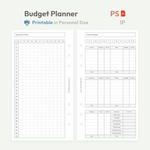 Miesięczny planer budżetu, wkładki w formacie osobistym – segregator bez daty, do druku – Filofax Dupe