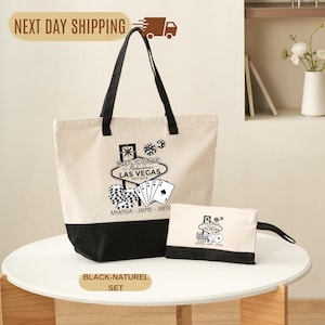 Bolsa de lona personalizada para despedida de soltera de Las Vegas, regalo para dama de honor
