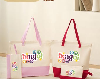 Custom Bingo Tote Bag - Personalized Canvas Carry with Zipper