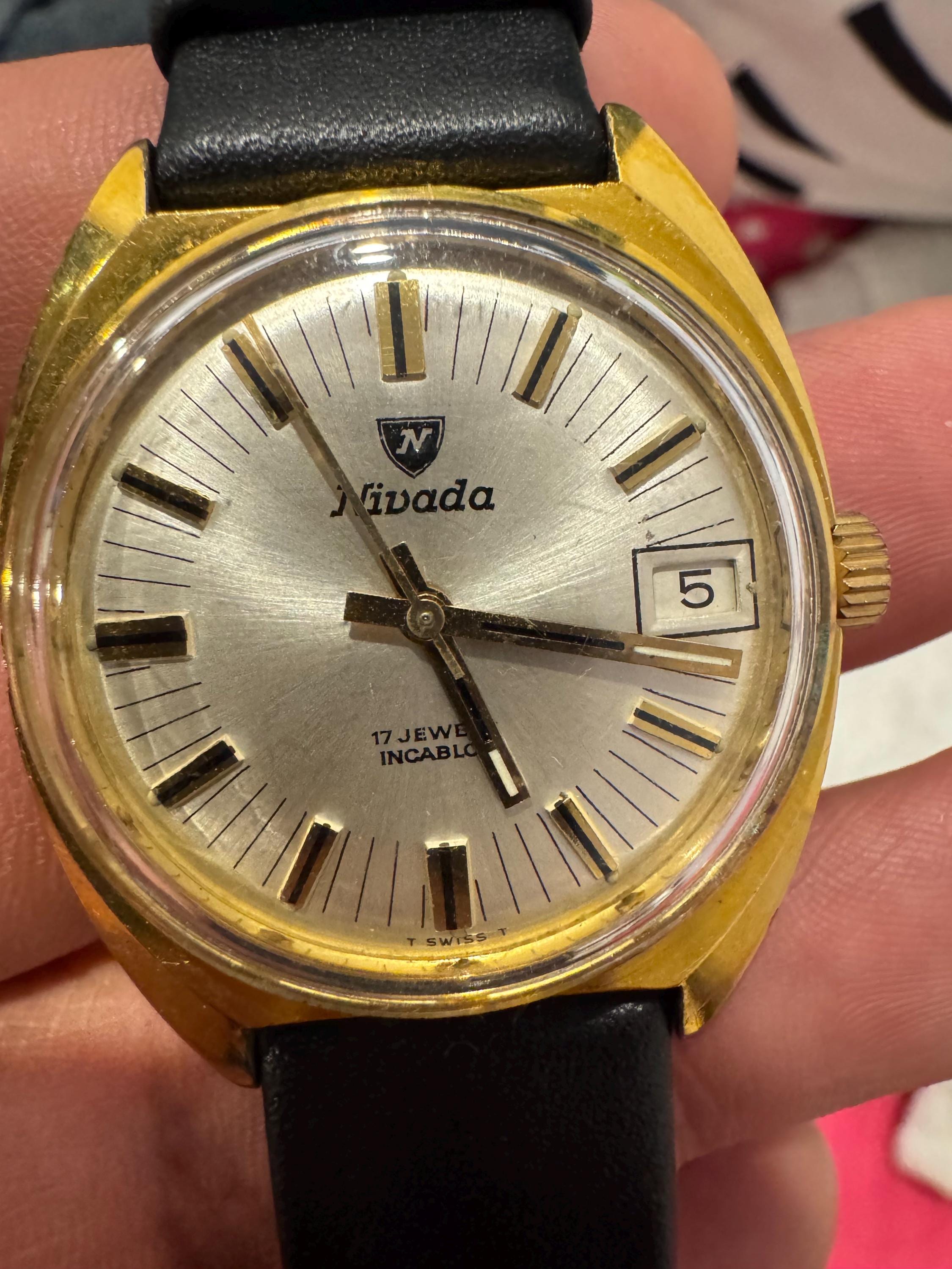 Such a beaut! 50s gold plated stainless steel vintage watch from melrose jewels Reflet Automatic 1950 main image 2