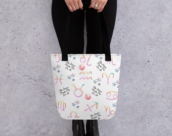 Zodiac Symbol Tote Bag, All-Over Print Astrology Bag