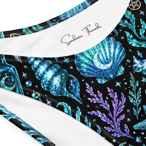 Ocean Witch Bikini, Sea Witch Bandeau Bikini Set, Celestial Shell Swimwear