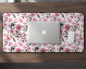 Floral garden desk pad | Wildflower mousepad | Spring desk decor