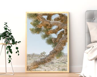 Boho Vintage Desert Print, Joshua Tree
