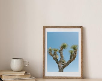 Joshua Tree-print: minimalistische muurkunst woestijnlandschap (digitale download)