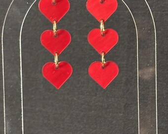 Valentine's Heart Drop Earrings