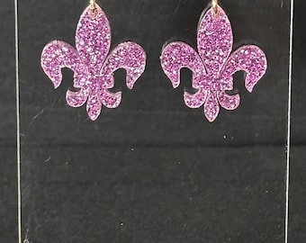 Single Fleur De Lis Earrings
