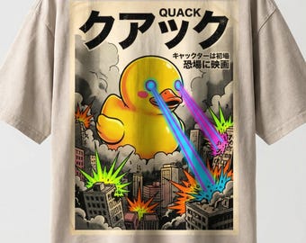 Camiseta urbana extragrande con lavado de nieve y gráfico minimalista de Rubber Duck