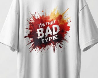 Camiseta urbana extragrande y pesada con gráfico "I'm That Bad Type"