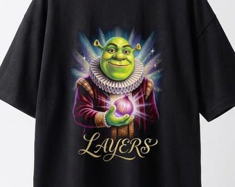 Royal Shrek Layers Graphic Relaxed Fit Streetwear T-Shirt