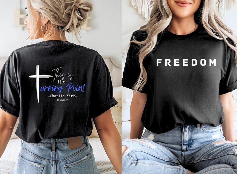 Won't Arrive By Sunday] Charlie Kirk Memorial Shirt, In October We - Foto 7