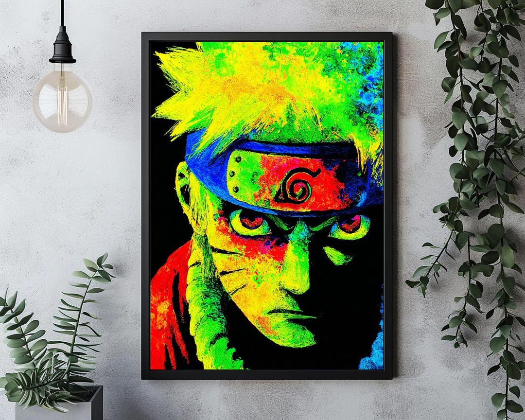 Naruto Art Print: Multicolor Psychedelic Watercolor (digital Download ...