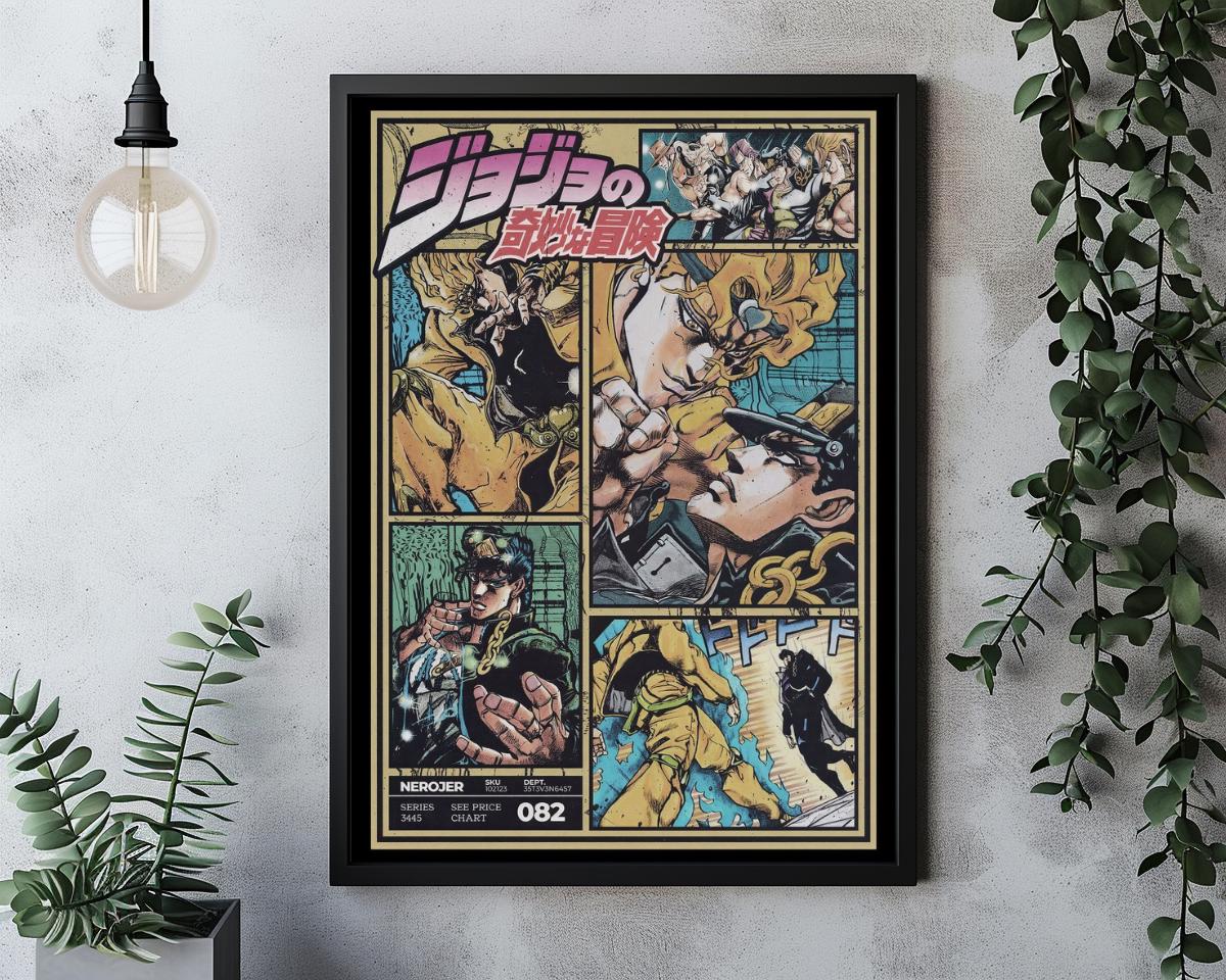 Poster Sur Toile De L'animation Joseph Joestar De Jojo Bizarre Adventure 2 - Décoration Murale Pour Salon, Chambre à Coucher - 30 X 45 Cm - Sans Cadre - Style 1