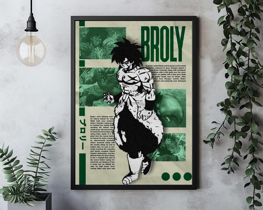 Broly Poster, Dragon Ball Art Print - Broly the Legendary Saiyan ...