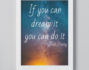 Inspirational Wall Art Print – Motivational Quote Framed Poster for Home & Office Decor