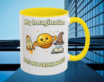 Caneca "Minha Imaginação Não Tem Notas de Remendo" | Caneca de Café Accent