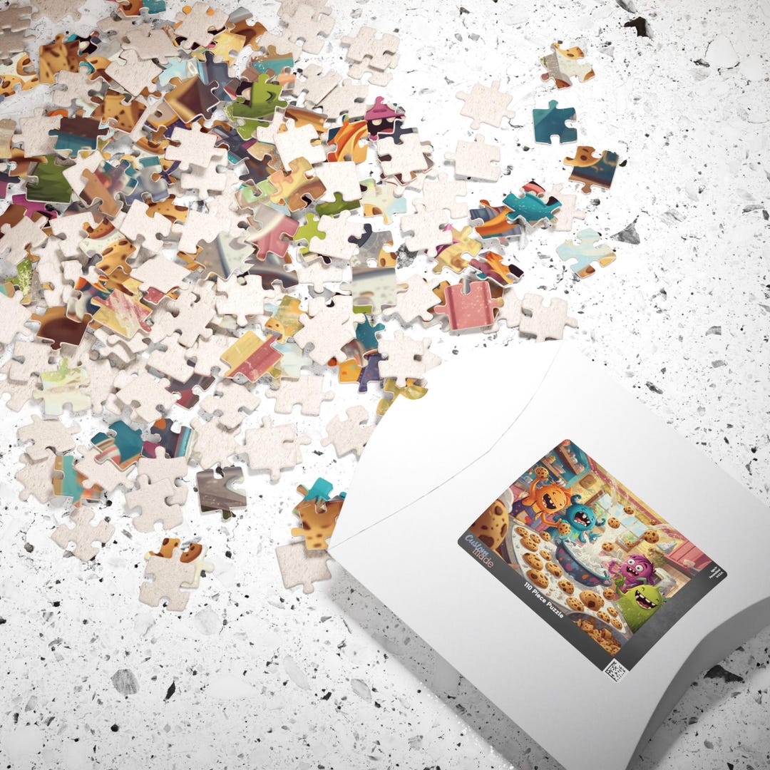 Monster Cookie Chaos Puzzle – Funny Kitchen Jigsaw for Kids, Colorful ...
