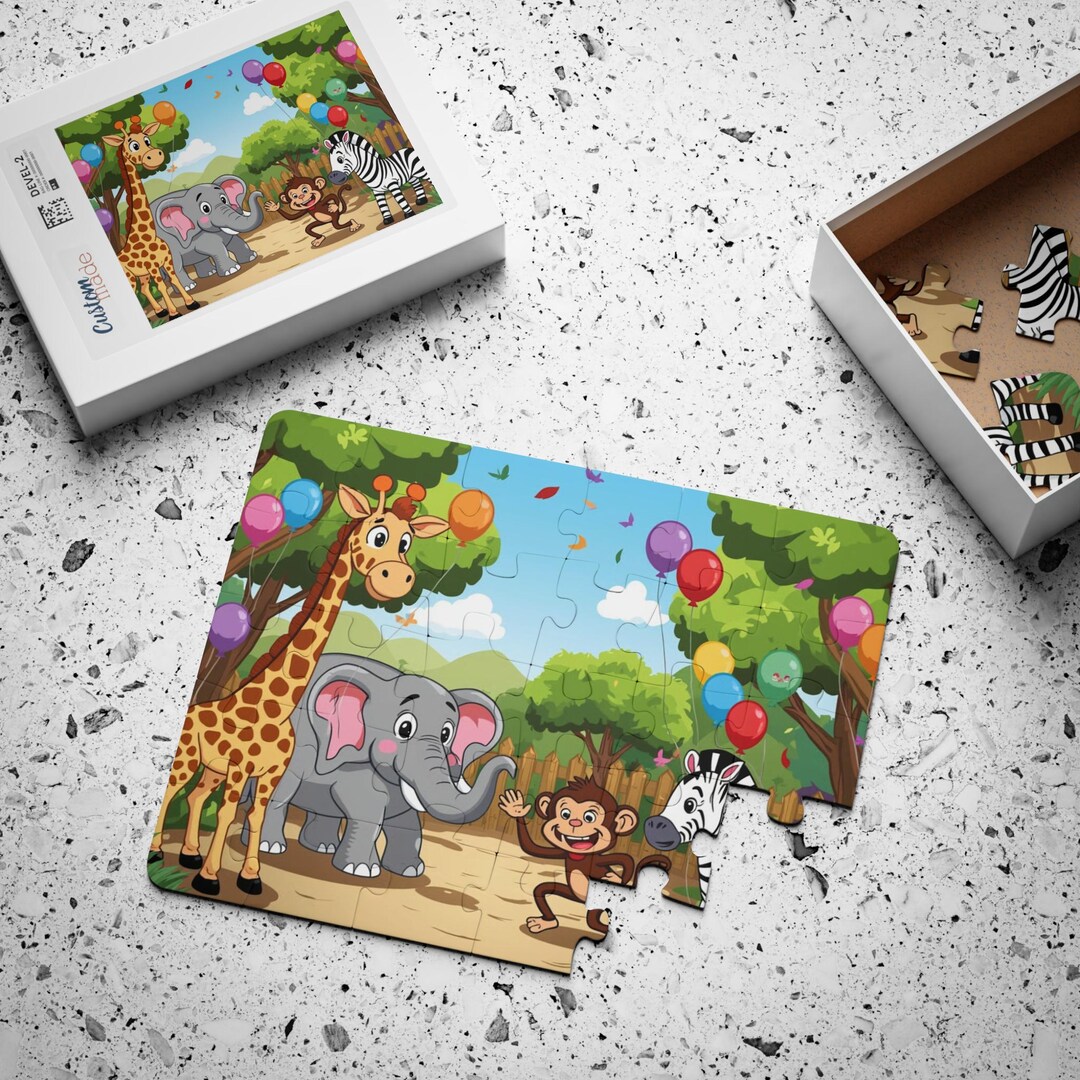 Zoo Animals Puzzle for Kids | Cute Jungle Animal Jigsaw Puzzle ...