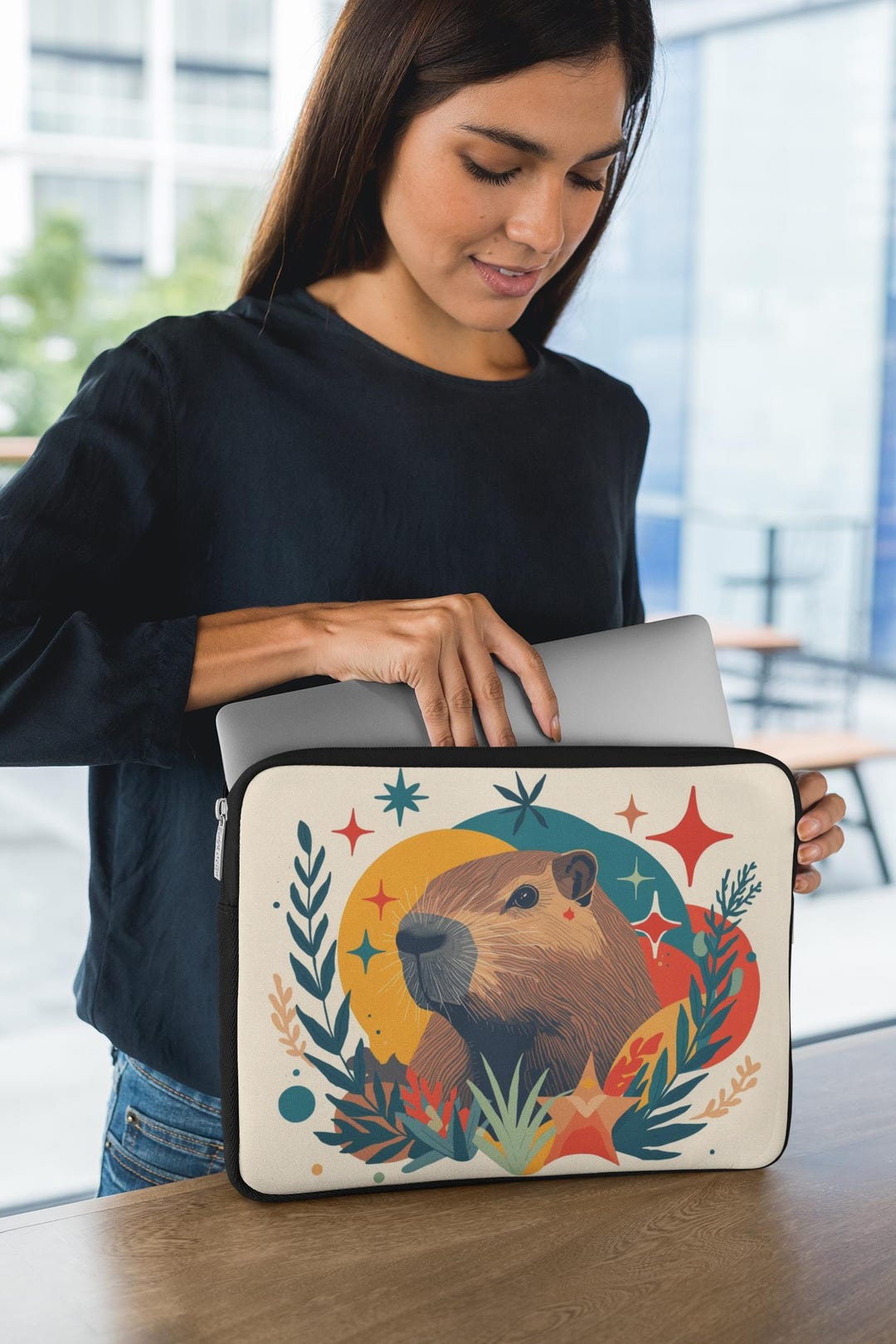 Capybara Laptop Sleeve, Cute Capybara Laptop Case, Animal Lover Laptop ...