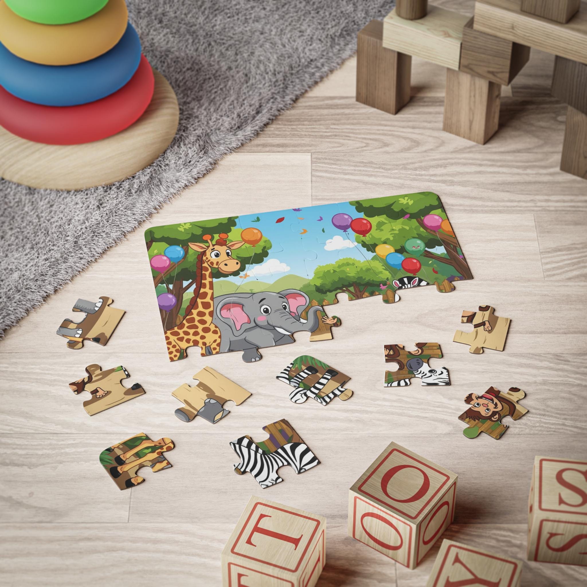 Zoo Animals Puzzle for Kids | Cute Jungle Animal Jigsaw Puzzle ...