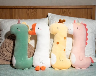 Long Animal Plush Body Pillow, Soft Nursery Decor, Kids Gift