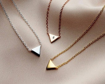 Personalised Mini Triangle Necklace | birthday gift | handmade | gift for women | Under 30