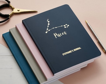 Personalised Star Sign Constellation Notebook|   | birthday gift | handmade | gift for women