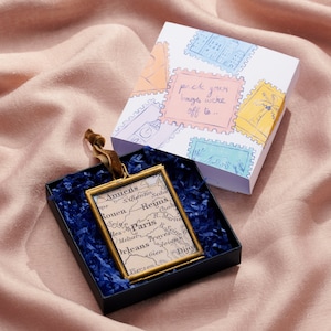 Mapa Vintage Personalizado Holiday Reveal Keepsake