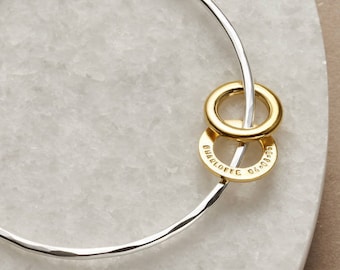 Personalised Secret Circle Bangle | birthday gift | handmade | gift for women
