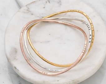 Personalised Infinity Bangle | birthday gift | handmade | gift for women