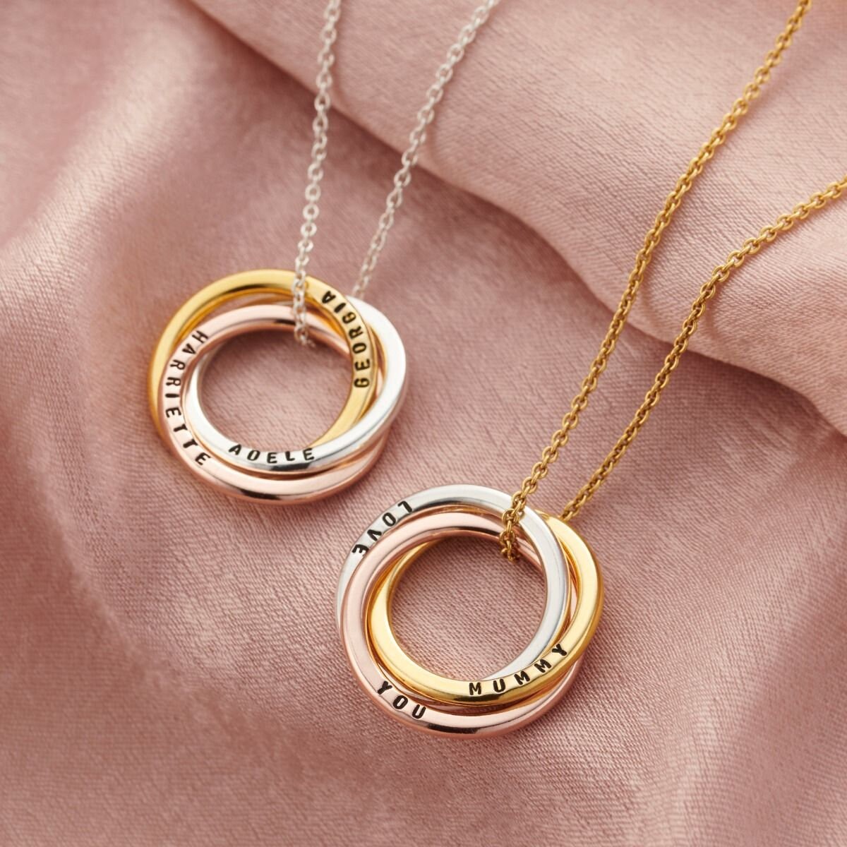 INDI - Mixed Russian Rings Necklace By Lets Etch | Shop Online at Let's  Etch | letsetch.com.au