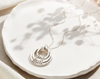Personalised Family Names Wabi-Sabi Necklace | birthday gift | handmade | gift for women