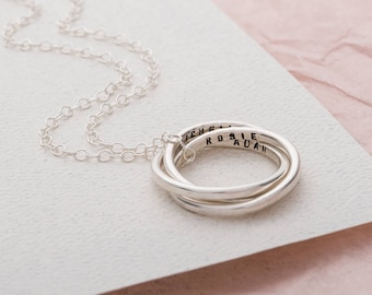 Personalised Secret Russian Ring Necklace   | birthday gift | handmade | gift for women