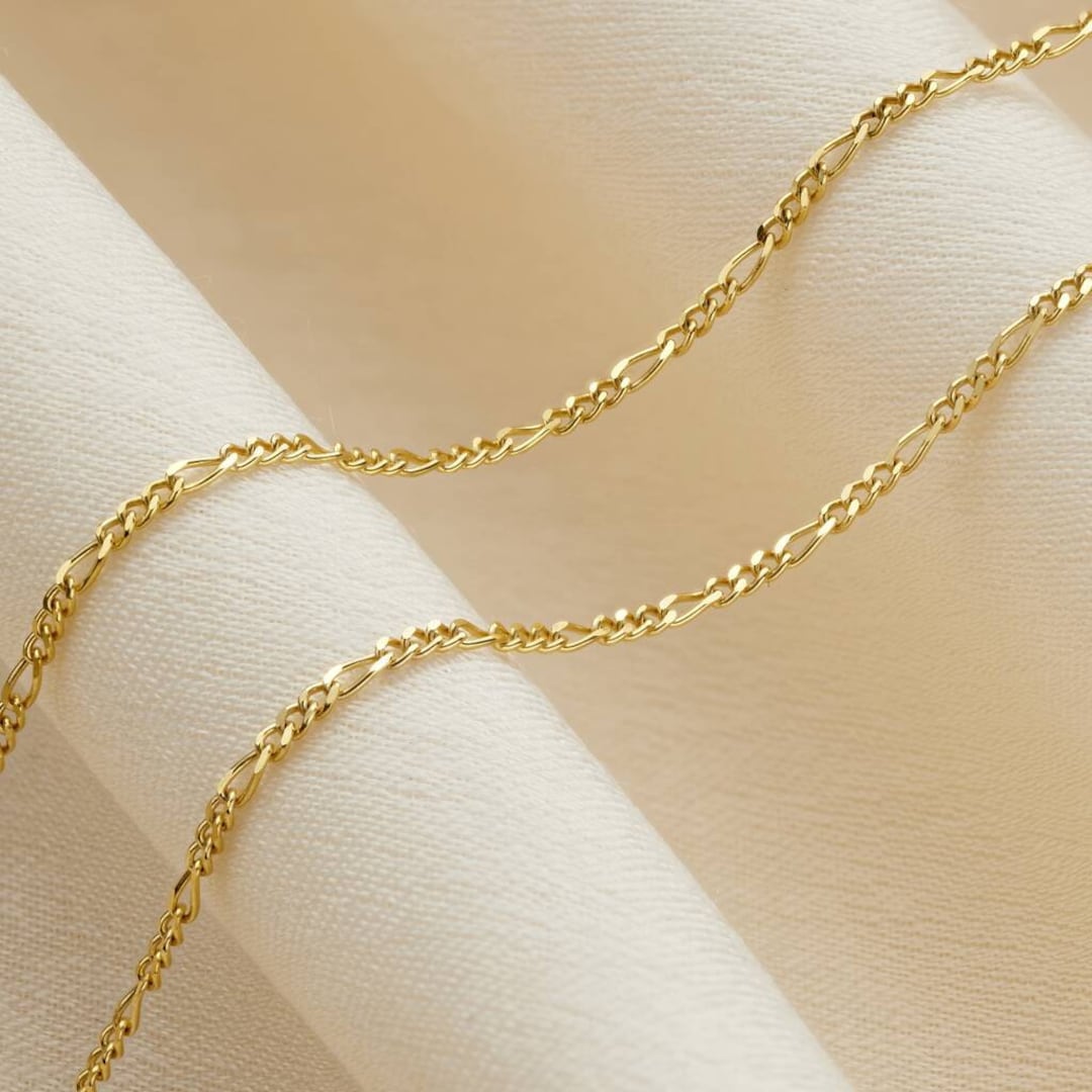 Figaro Chain 9k Gold Necklace Price Buy Solid 9ct Gold Figaro - Main Image