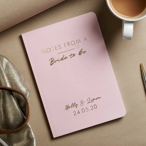Personalisiertes Goldfolien Bride To Be A5 Notizbuch |   | Geburtstagsgeschenk | handgemacht | Geschenk für Frauen