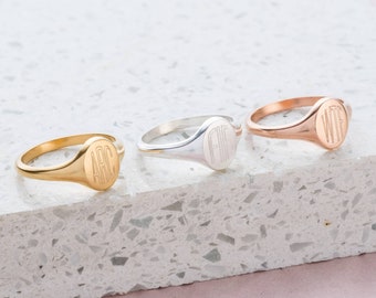 Personalised Initials Signet Ring | birthday gift | handmade | gift for women