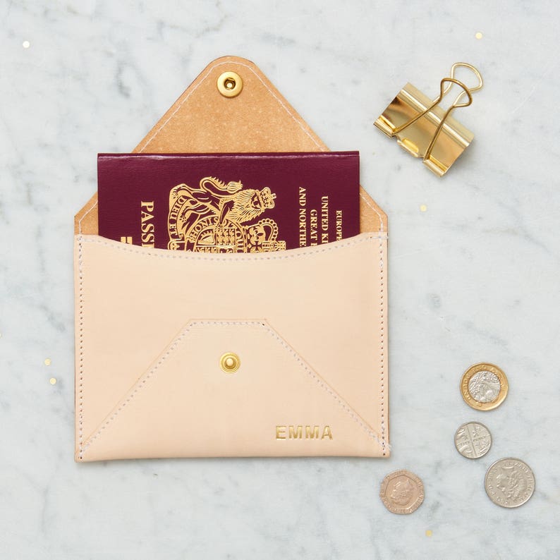 Personalised Genuine Leather Passport Holder Travel Gift Etsy UK