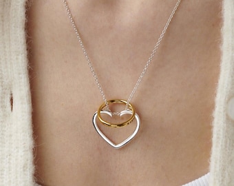 Personalised Heart Ring Holder Necklace