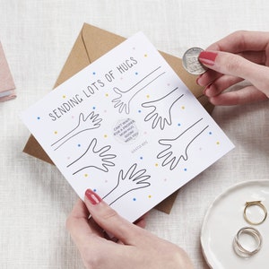 Invio personalizzato di abbracci Gratta e Vinci / / Regalo di compleanno perfetto / fatto a mano / regalo per le donne