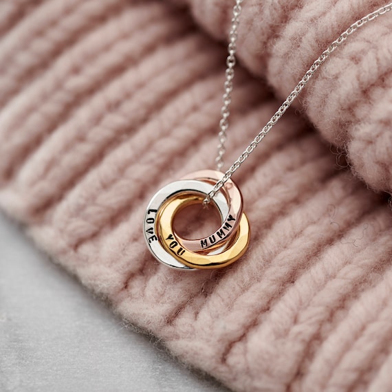 Personalised Mini Russian Ring Necklace | hardtofind.