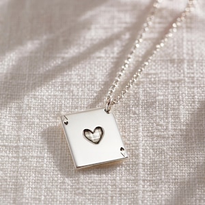 Ace of Hearts Playing Card Charm Necklace | gift for her