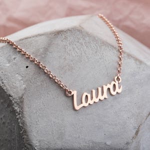 Personalised Name Necklace Custom Sterling Silver Name Necklace Gold Name Jewelry Gift for Her Birthday Gift Bridesmaid Gift image 4